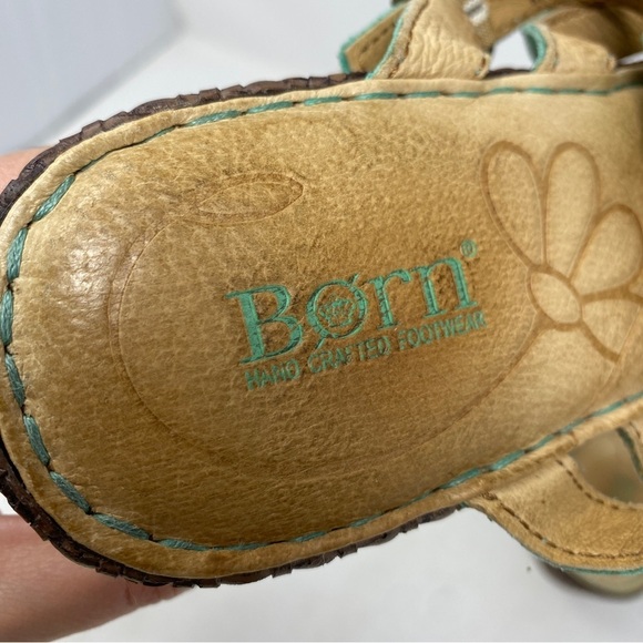 Born Comfort Sandals Size 7 M Turquoise Straps Adjustable - Picture 5 of 11